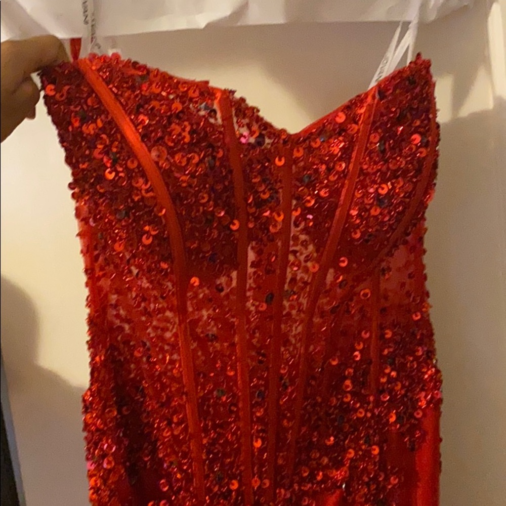 Red Sequin dress